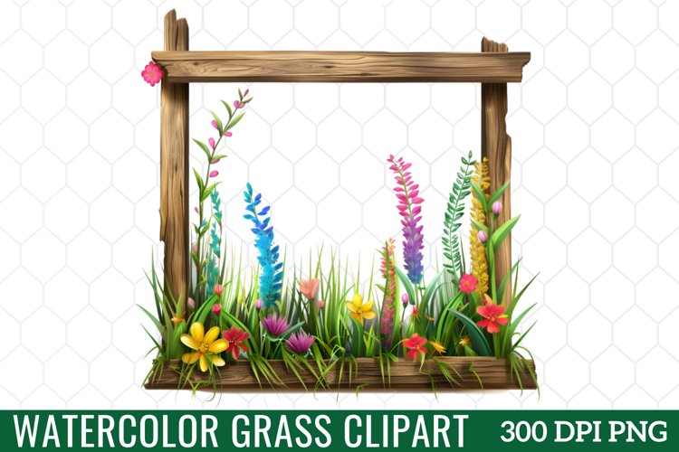 Watercolor Grass Clipart