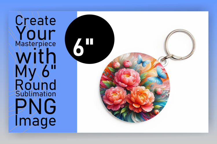 Lovely Round Design Car Coaster Artwork , Flowers