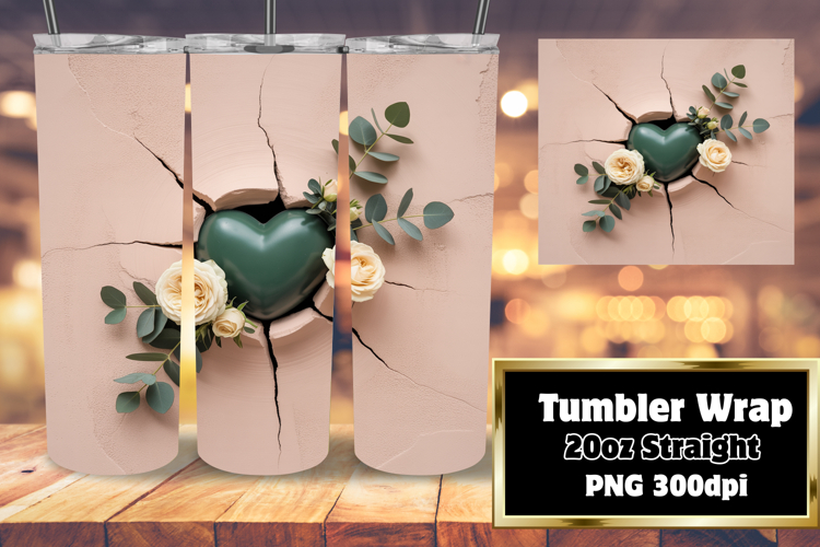 FASHIONABLE 20oz Tumbler Design , 3D Heart