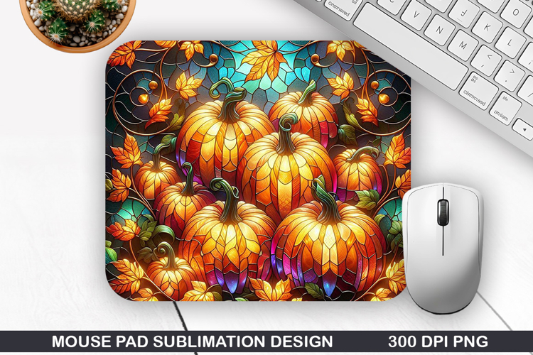 Pumpkin Mouse Pad Sublimation, Halloween Mouse Pad PNG