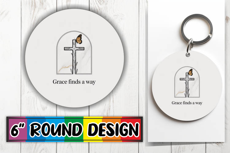 Cheerful Ornaments Circle Design, Religious