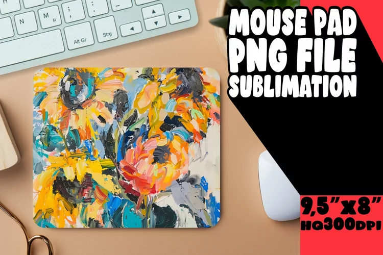 Springtime Petal Parade Mouse Pad Sublimation