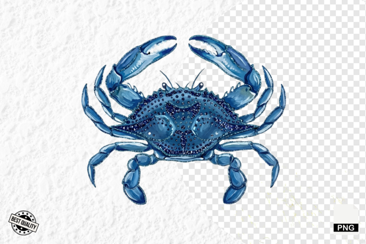 Coastal Glitter Crab PNG Clipart