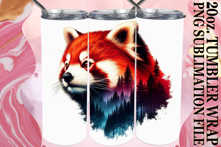 Heartfelt joy 20oz tumbler wrap, Animals Art
