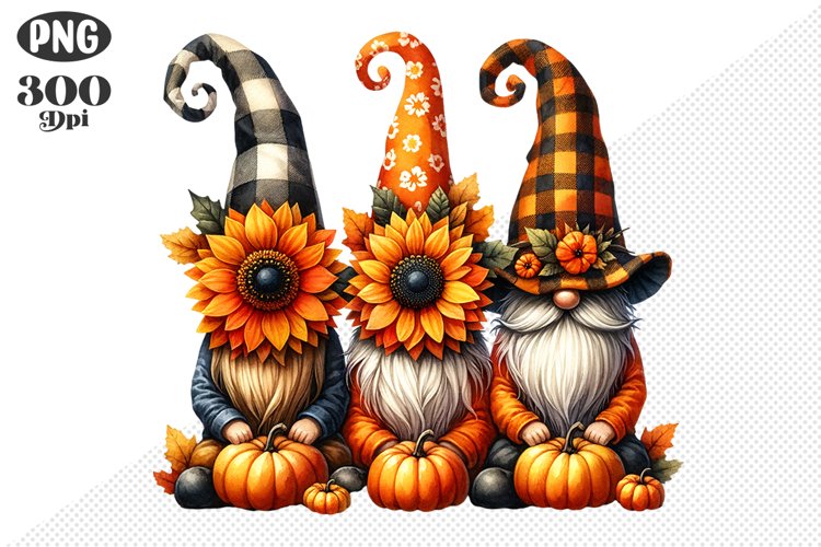 Halloween Gnomes Sublimation - Clipart PNG Design