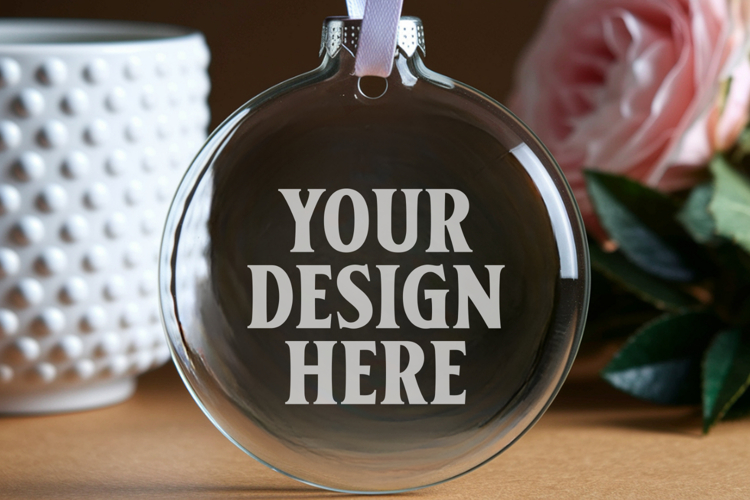 Acrylic Christmas Ornament Mockup , christmas ornament mocku