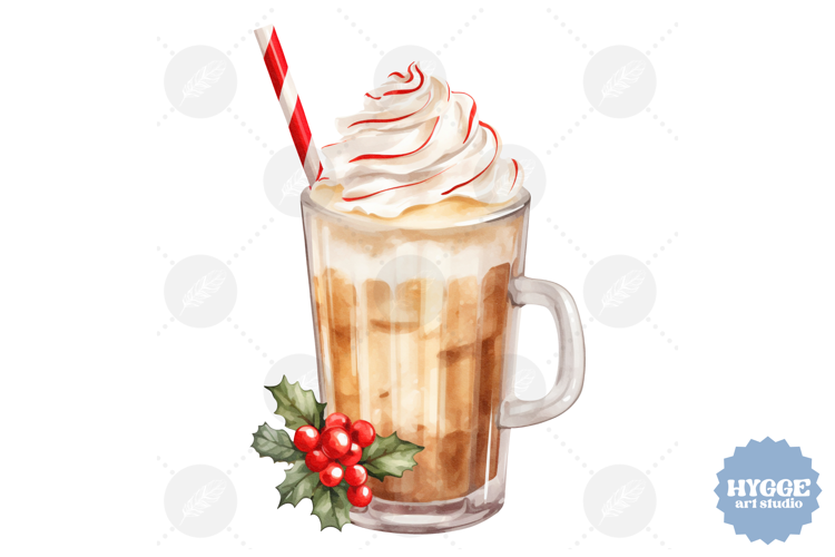 Christmas Coffee PNG | Christmas Latte PNG | Gingerbread PNG