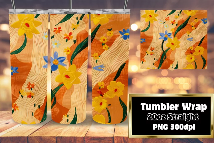 Bold Vibrant Abstract Tumbler Wrap