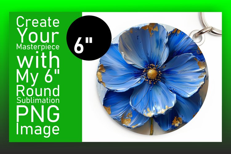 Whimsical Blooms: Sublimated Round Designs PNG example image 1