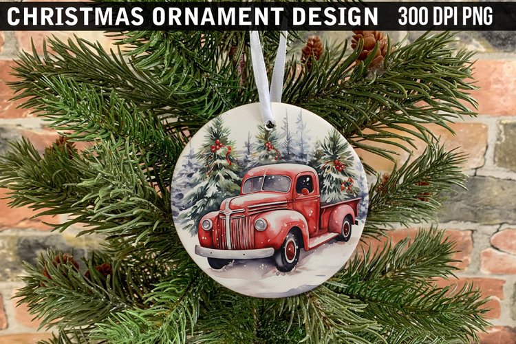 Christmas Ornament Sublimation PNG Design example image 1