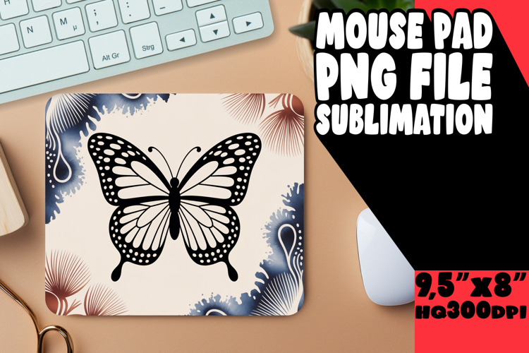 Joyful Desk Pad Sublimation Style, Butterfly