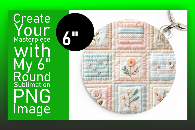 Playful Circle Design Keychain Artwork , Patchwork