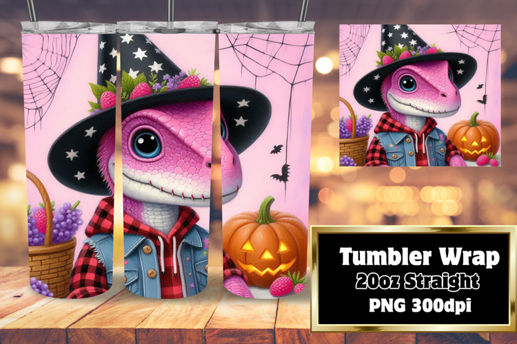 Elegant 20oz Tumbler Design , Halloween Dino