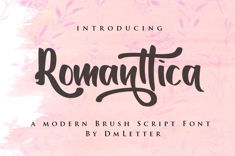 Romanttica - Modern Script Brush Font example image 1