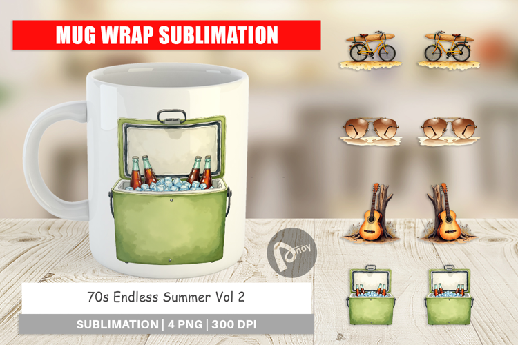 70s Endless Summer Mug Wrap