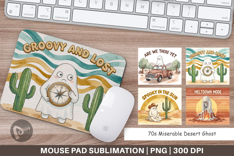 70s Miserable Desert Ghost Mouse Pad
