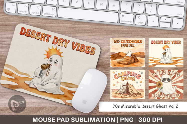 70s Miserable Desert Ghost Mouse Pad