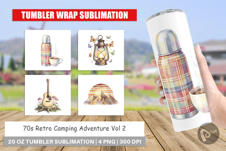 70s Retro Camping Adventure Tumbler