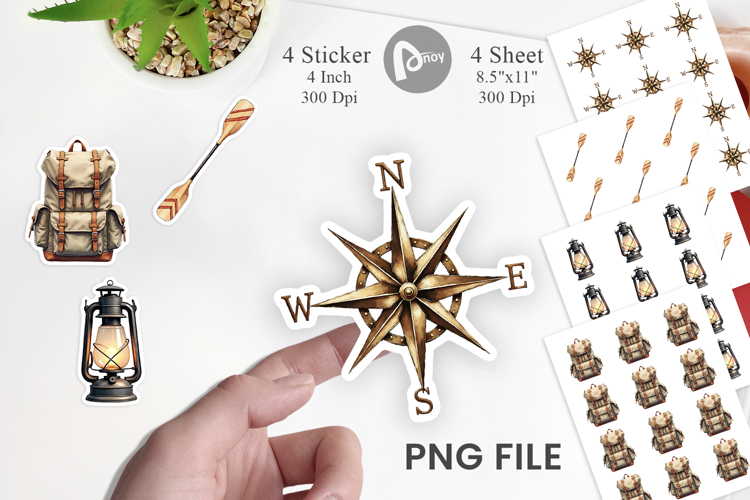 70s Retro Summer Camp Sticker