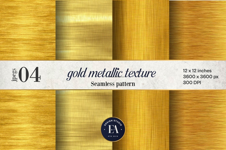 Gold Metallic Texture, Brushed Foil Background