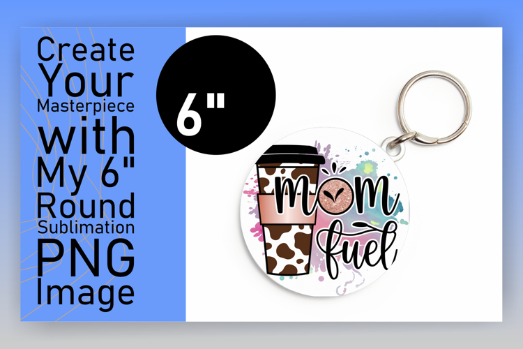 Whimsical Round Design for Coasters , Mothers Day