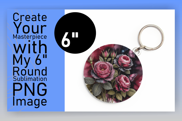 Gorgeous Circle Design Sublimation Template , Flowers