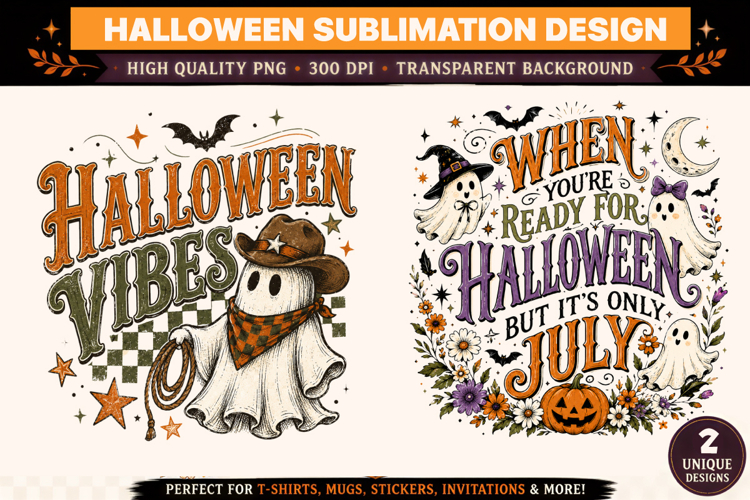 Ghost Sublimation Design | Funny Halloween Shirt PNG