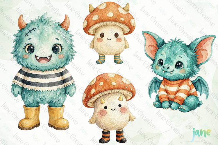 Cute Whimsical Monster Clipart