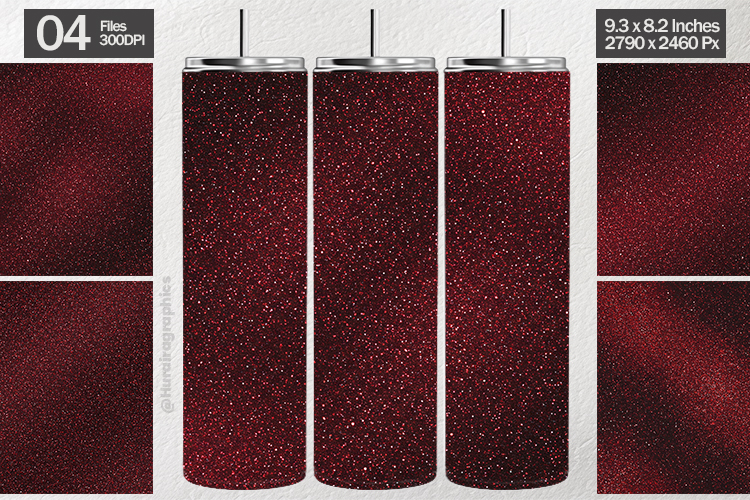 Red Glitter Tumbler Wrap| Tumbler Sublimation
