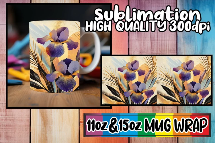 Sunny outlook 11oz 15oz mug wrap, Flower