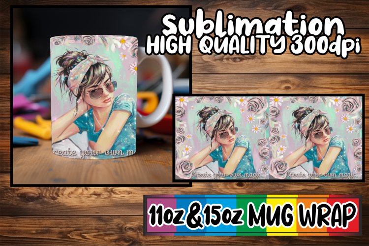 Vibrant souls sublimation print wrap, Woman