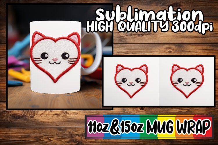 Enchanted 3D Love Mug Wrap - Valentine's 11oz/15oz example image 1