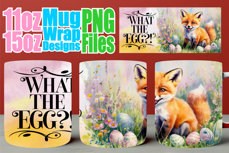 Joyful vibes sublimation mug wrap, Easter
