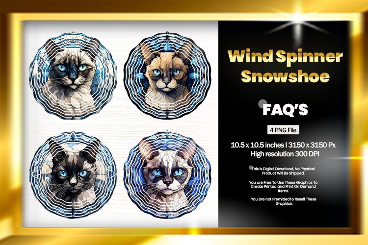 Snowshoe Wind Spinner Sublimation - 04 Variation example image 1