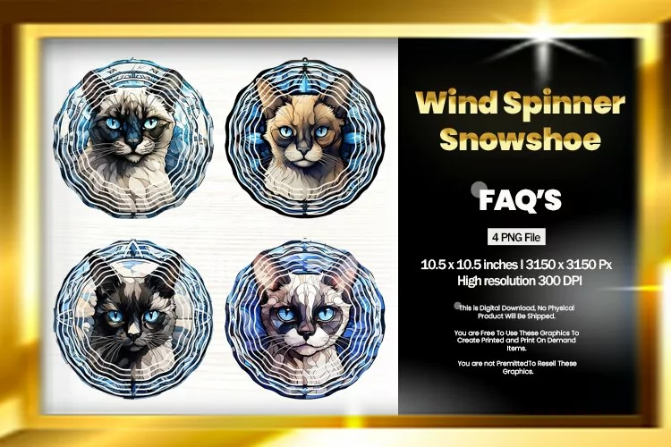 Snowshoe Wind Spinner Sublimation - 04 Variation