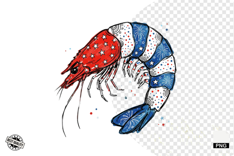 4th of July Undersea Life Clipart example image 1