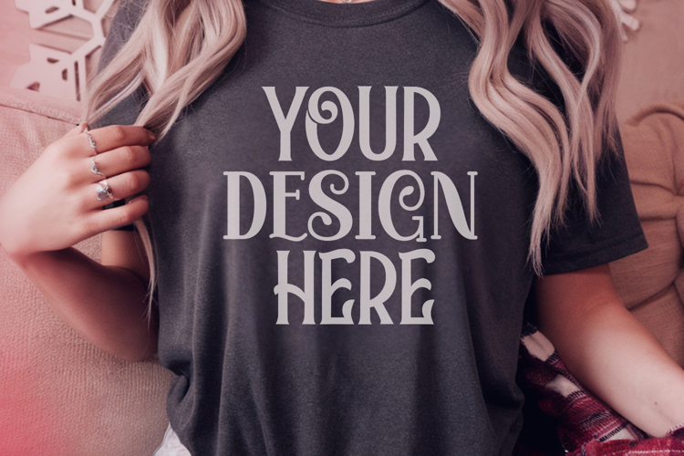 Pepper Comfort Colors 1717 Christmas Mockup, CC 1717