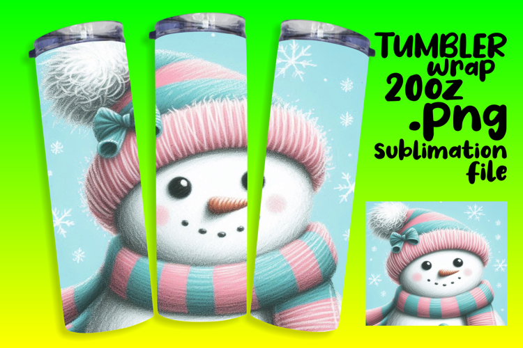 FASHIONABLE PNG for 20oz Tumbler , Snowman
