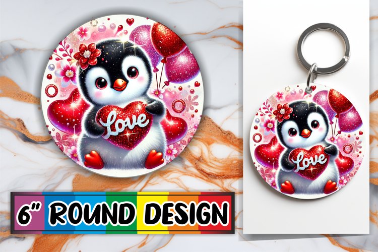 Blissful Circle Coaster Sublimation PNG, Valentines