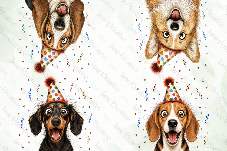 Surprise Birthday Dog PNG Clipart