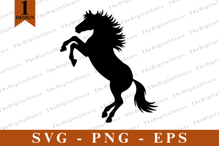 Horse SVG, Horse vector, Horse Silhouette, Cut files example image 1