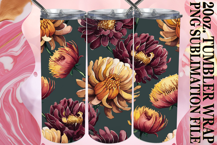 GIFT OF JOYFULNESS 20oz TUMBLER WRAP, Flower Pattern
