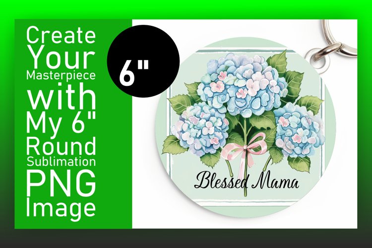 Moms Day Sublimation Round Keychain