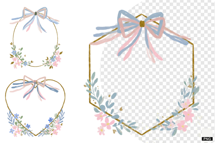Wedding Coquette Frames PNG
