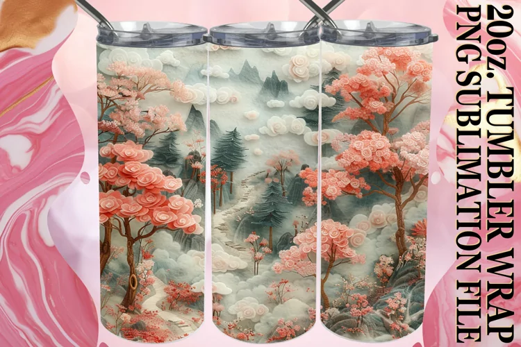 3D Beauty View Tumbler Sleeve - 20oz