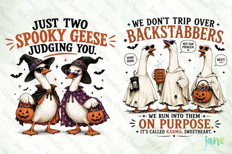 Funny Halloween Goose Clipart