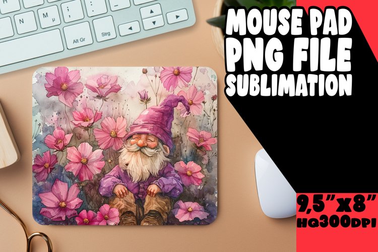 Blooming Gnome Mouse Pad