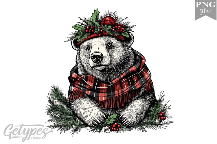 Christmas Bear Clipart Image 8