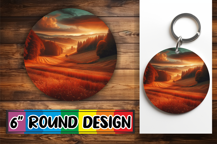 Radiant Car Coaster Circle Design, Autumn