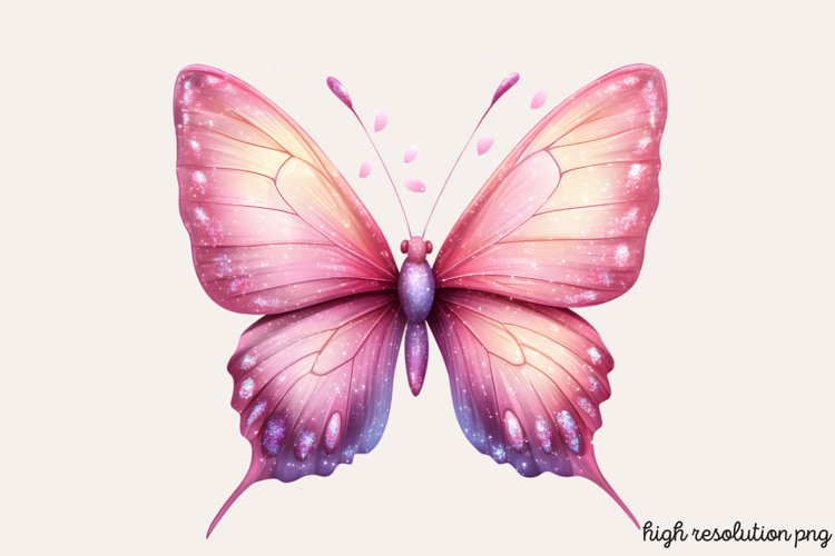 Pink Butterfly Clipart Image 11
